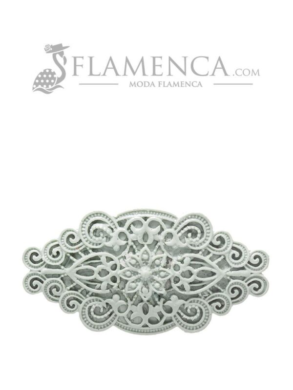 Broche de flamenca de resina verde agua antiguo