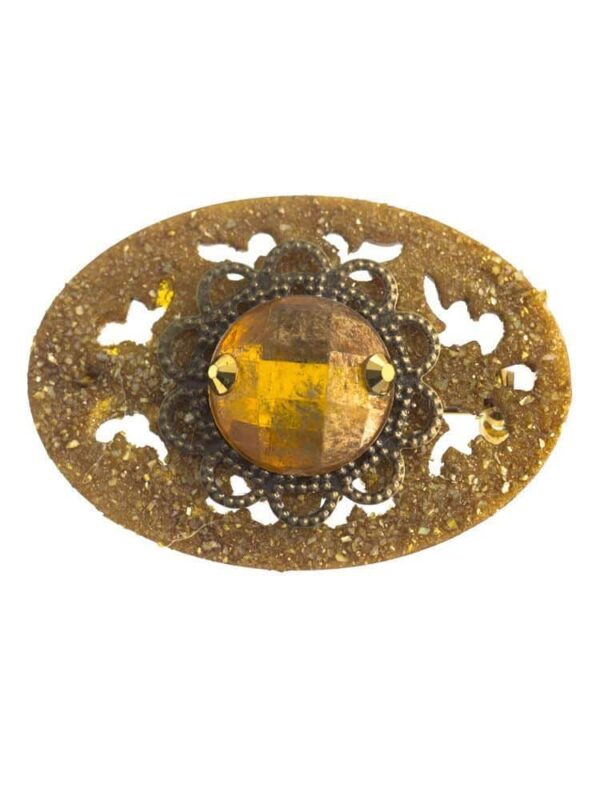 Broche de flamenca dorado