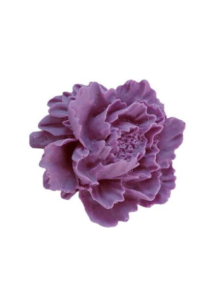 Broche de flamenca flor de resina malva - Imagen 1
