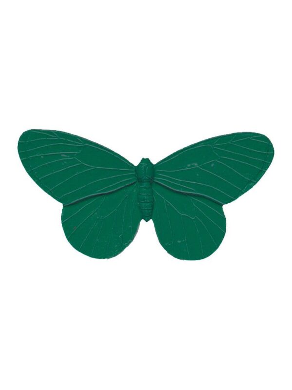 Broche de flamenca mariposa de resina color verde botella