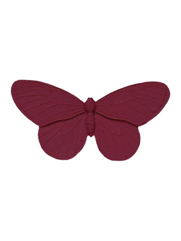Broche de flamenca mariposa de resina color coralina