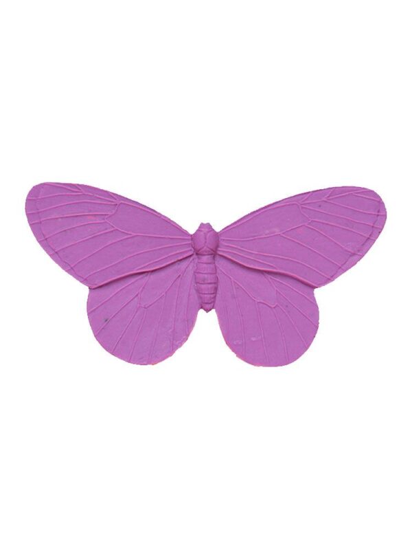 Broche de flamenca mariposa de resina color malva