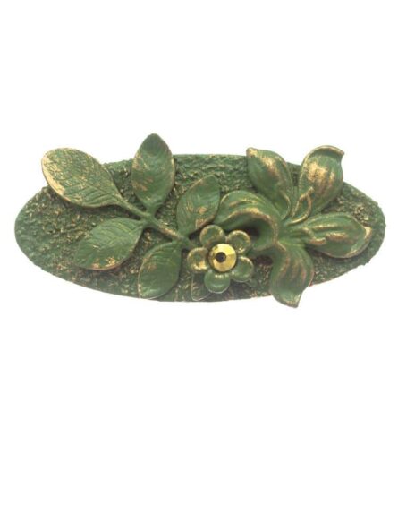 Broche de flamenca verde agua con reflejos dorados - Imagen 1
