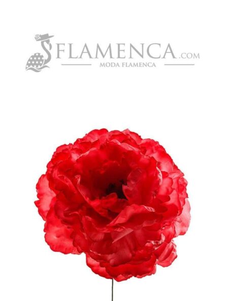 Flamenco flower peony style in coral color - Imagen 1