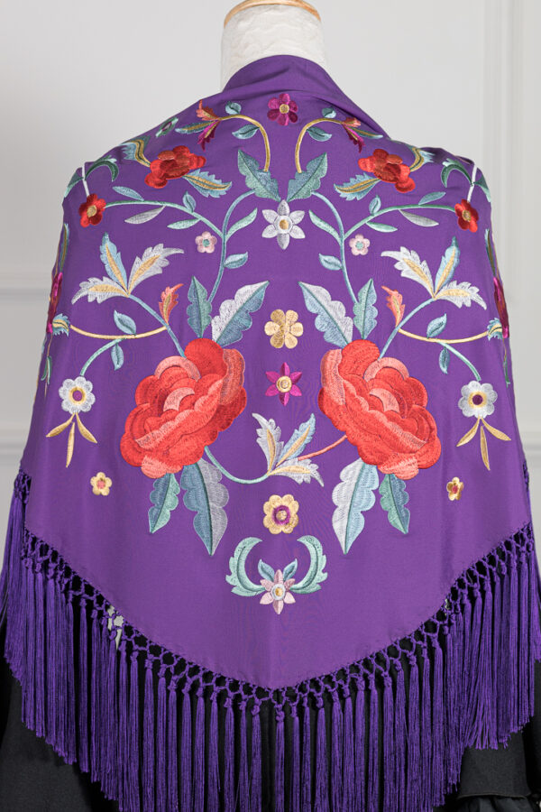 Mantón Amara Morado