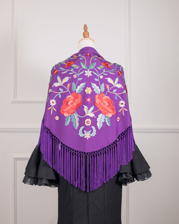 Mantón Amara Morado