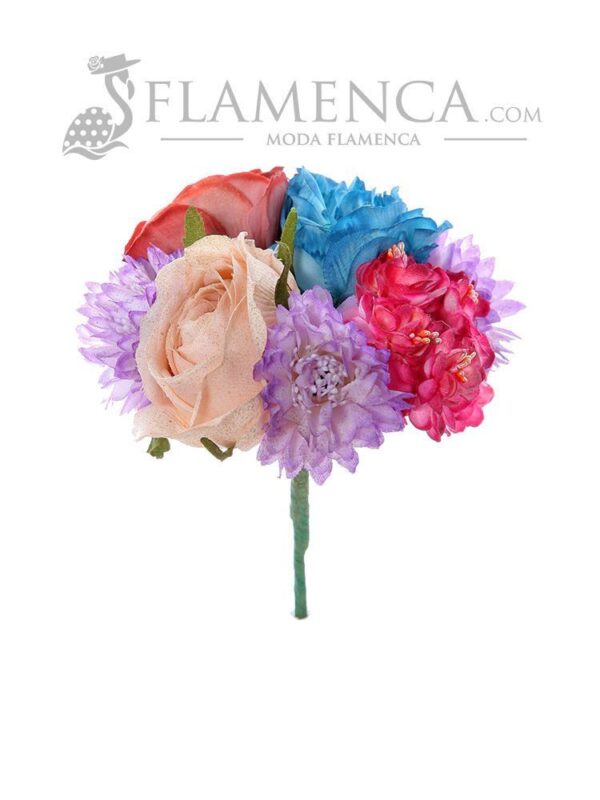 Peinecillo de flamenca morado con reflejos oro