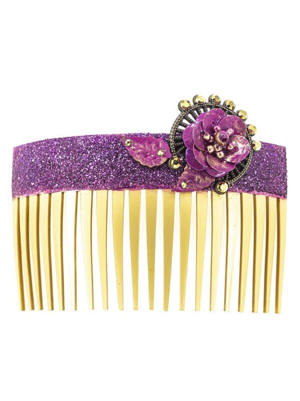 Peinecillo de flamenca morado de nácar