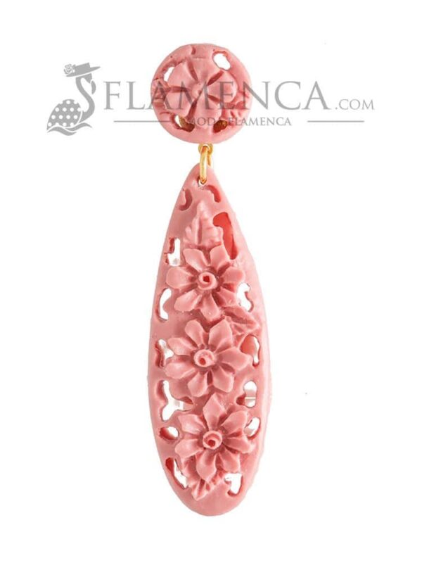 Pendiente de flamenca de resina maquillaje