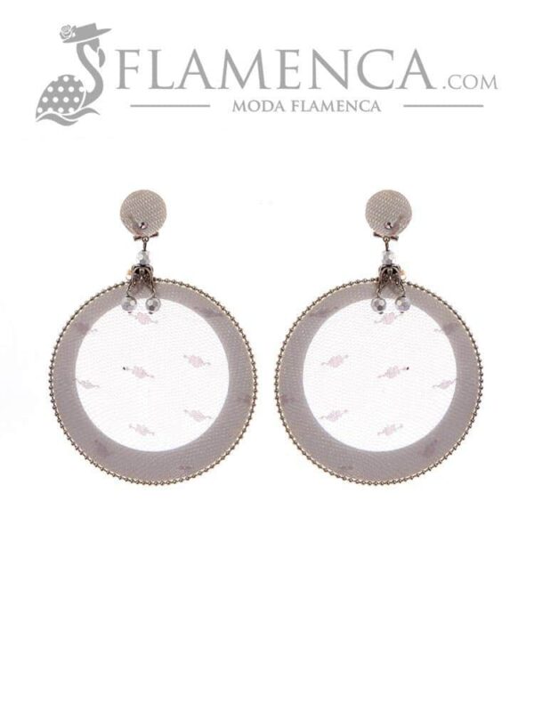 Pendiente de flamenca plata