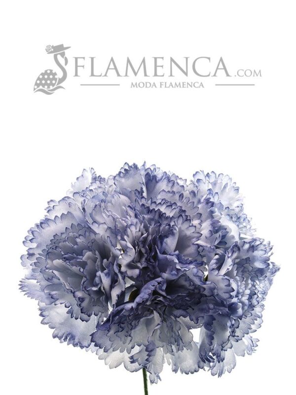 Ramillete de claveles azul ducado