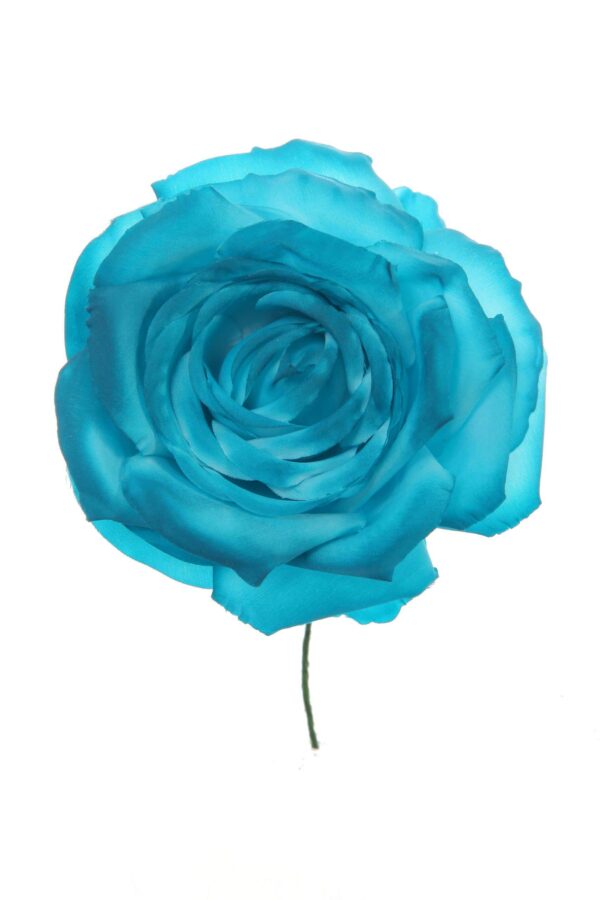 Rosa de flamenca color turquesa