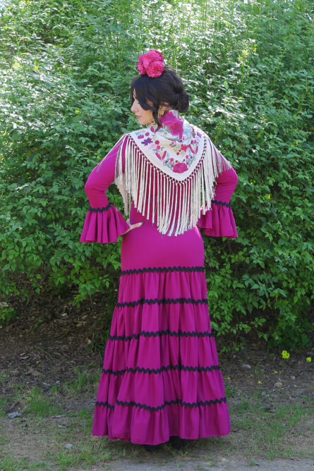 Traje de Flamenca Soleá Buganvilla - Imagen 3