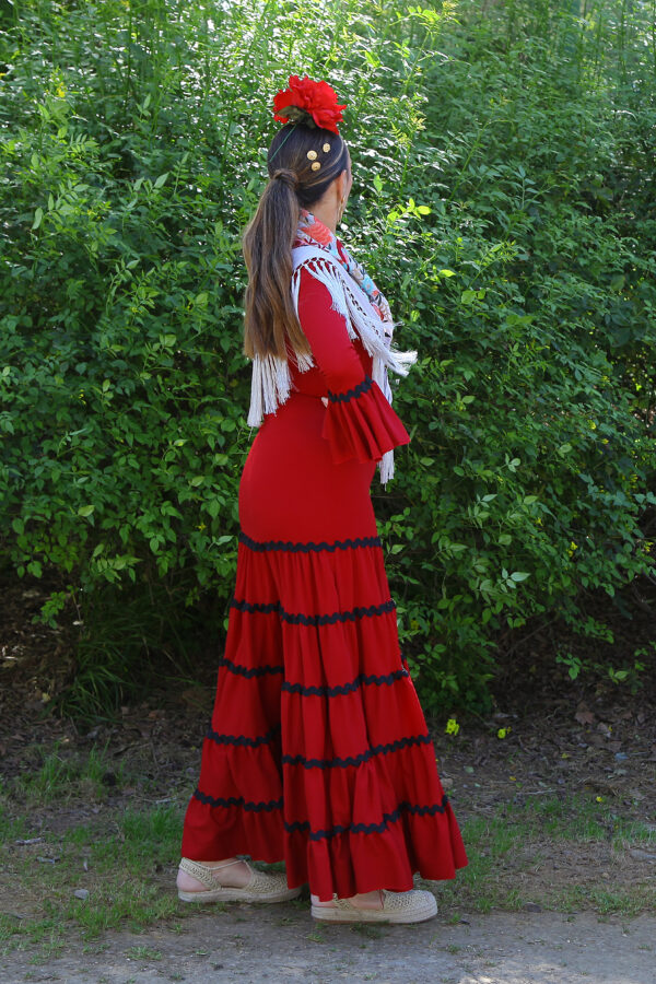 Traje de Flamenca Soleá Rojo Traje de Flamenca Soleá Rojo
