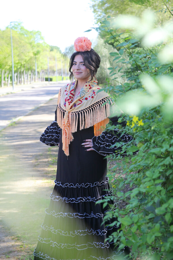 Traje de Flamenca Azahar Negro Traje de Flamenca Azahar Negro