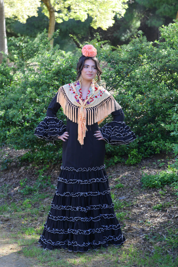 21 Traje de Flamenca Azahar Negro
