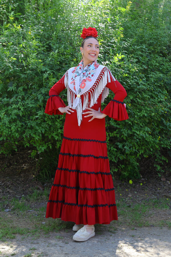 Traje de Flamenca Soleá Rojo Traje de Flamenca Soleá Rojo