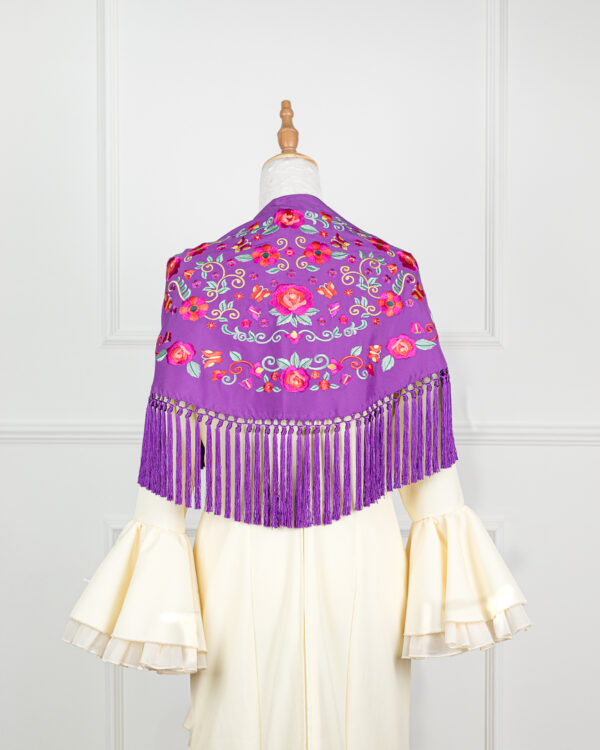 Mantón Carmen Morado