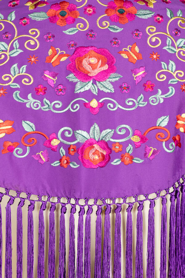Mantón Carmen Morado