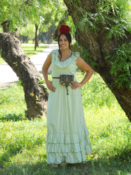 Bata Vichy color Verde - Imagen 3