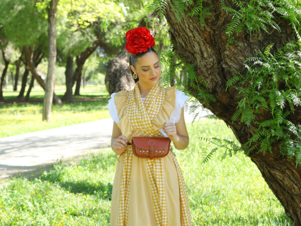Conjunto de Falda y Piquillo vichy mostaza