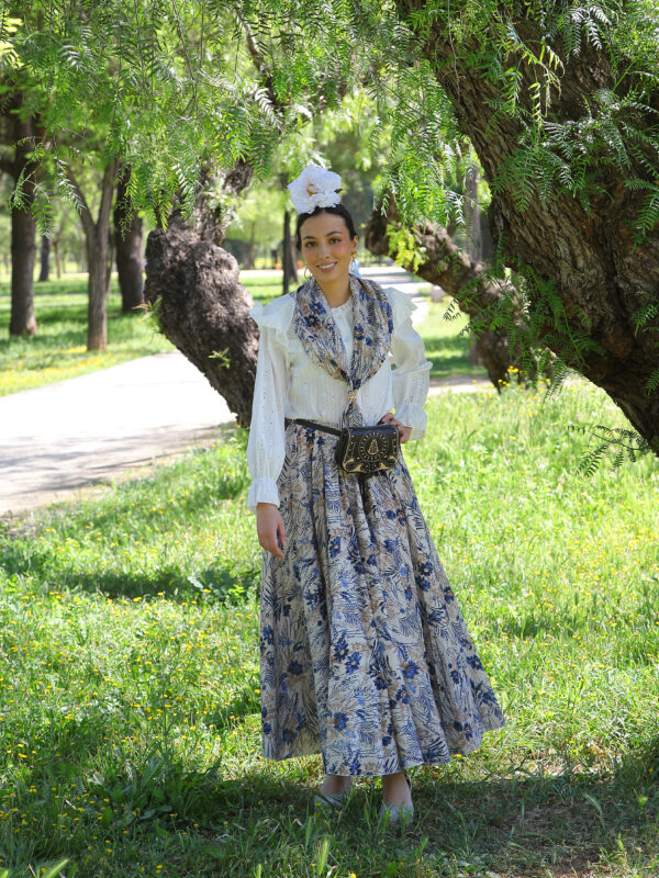 Conjunto de Falda y Piquillo estampado flores