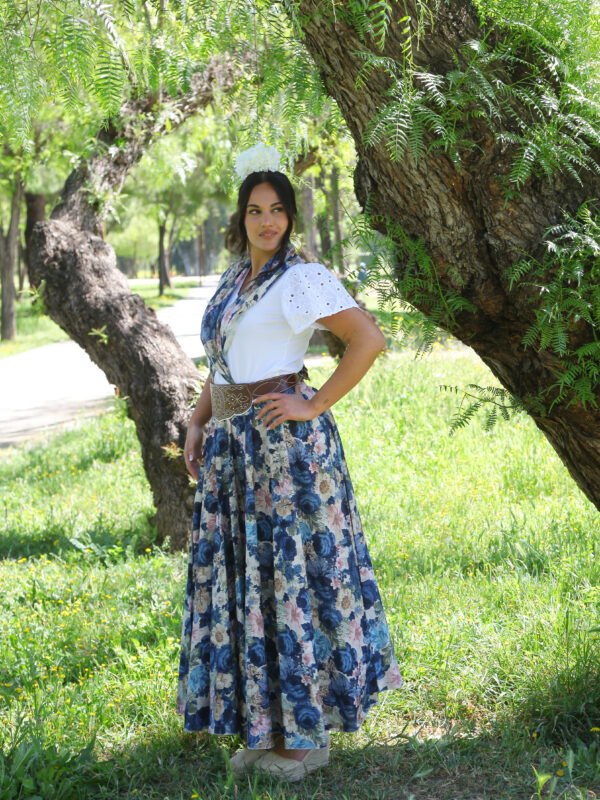 Conjunto de Falda y Piquillo estampado flores