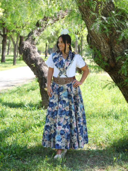 Conjunto de Falda y Piquillo estampado flores - Imagen 1