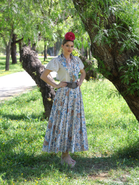 Conjunto de Falda y Piquillo estampado flores - Imagen 1