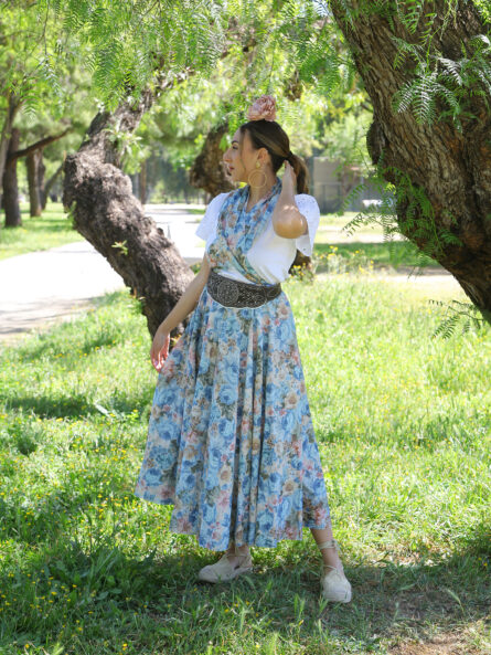 Conjunto de Falda y Piquillo estampado flores - Imagen 2