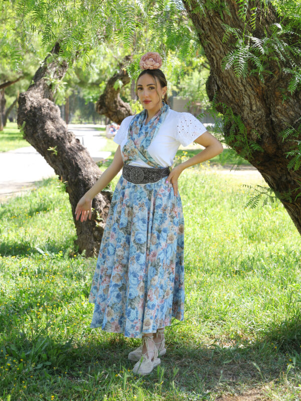 Conjunto de Falda y Piquillo estampado flores