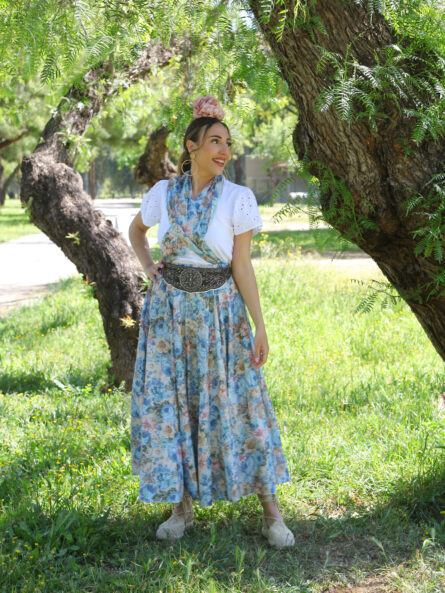 Conjunto de Falda y Piquillo estampado flores - Imagen 3