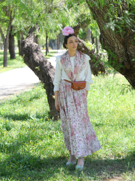 Conjunto de Falda y Piquillo estampado flores - Imagen 3