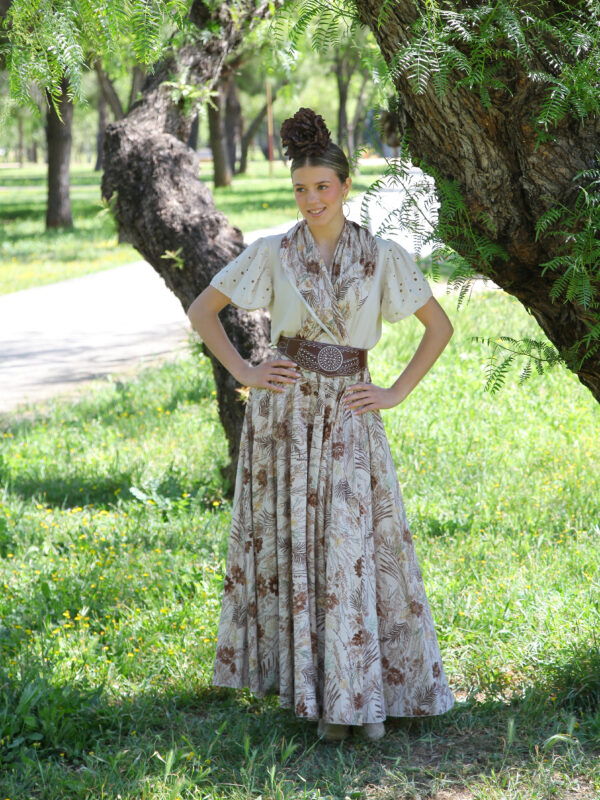 Conjunto de Falda y Piquillo estampado flores