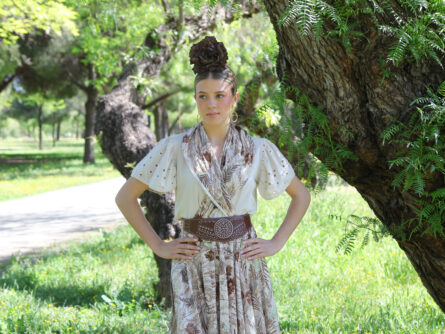 Conjunto de Falda y Piquillo estampado flores - Imagen 3