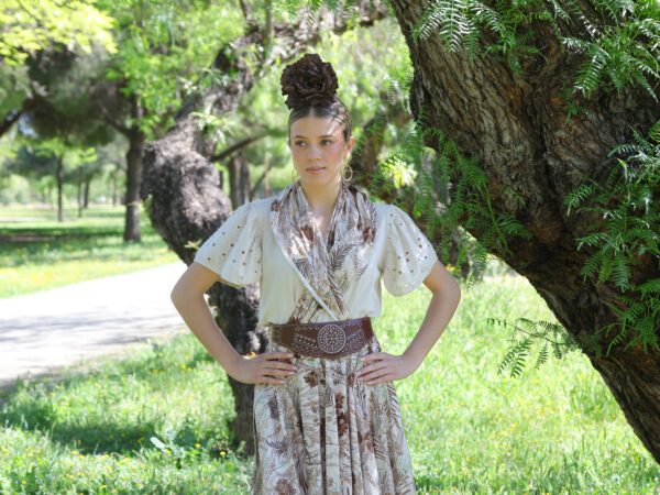 Conjunto de Falda y Piquillo estampado flores