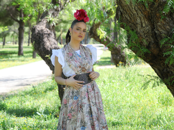 Conjunto de Falda y Piquillo estampado flores