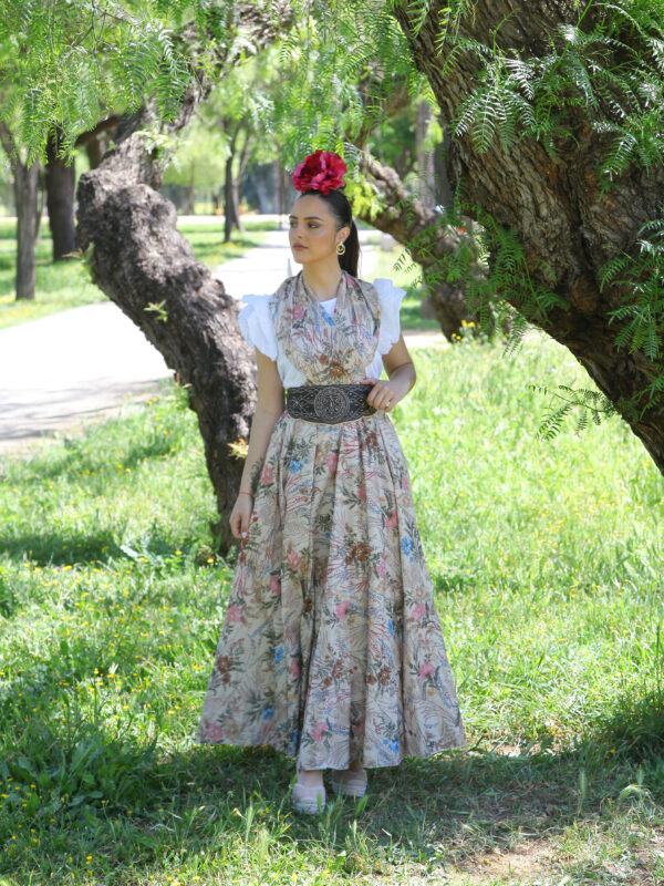 Conjunto de Falda y Piquillo estampado flores