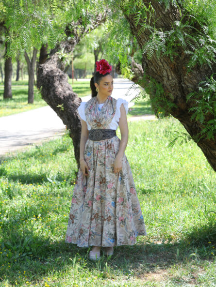 Conjunto de Falda y Piquillo estampado flores - Imagen 2