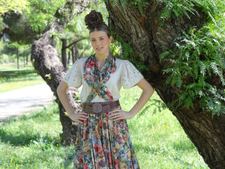Conjunto de Falda y Piquillo estampado flores - Imagen 3
