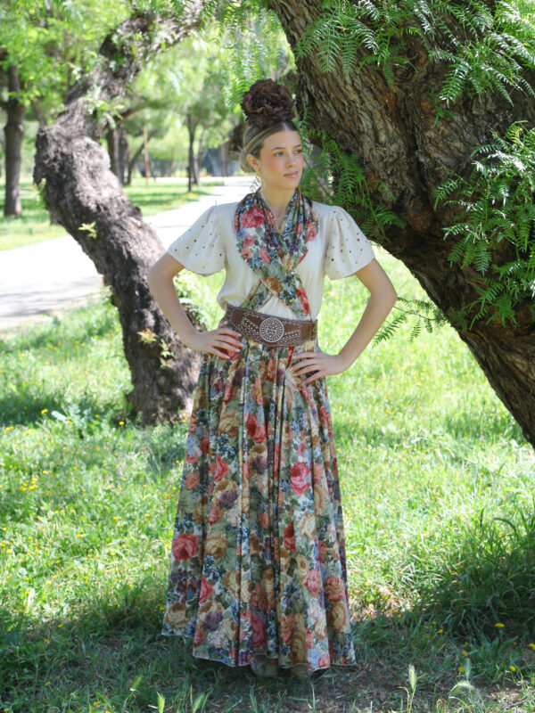 Conjunto de Falda y Piquillo estampado flores