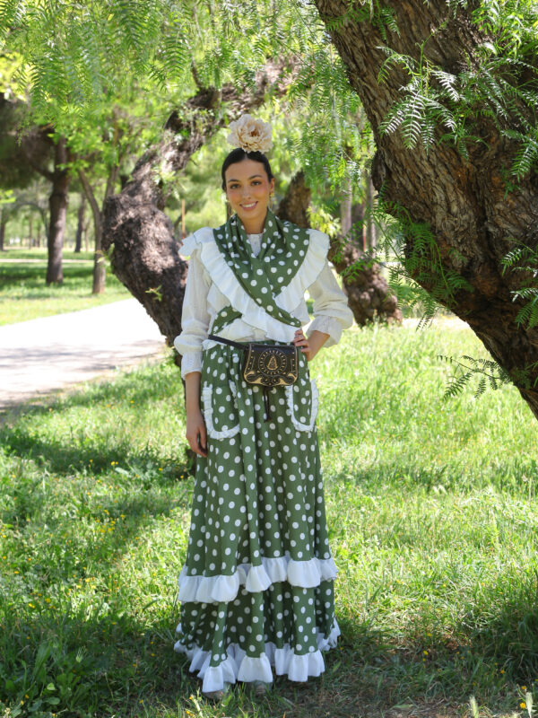 Conjunto de Falda y Piquillo estampado lunar