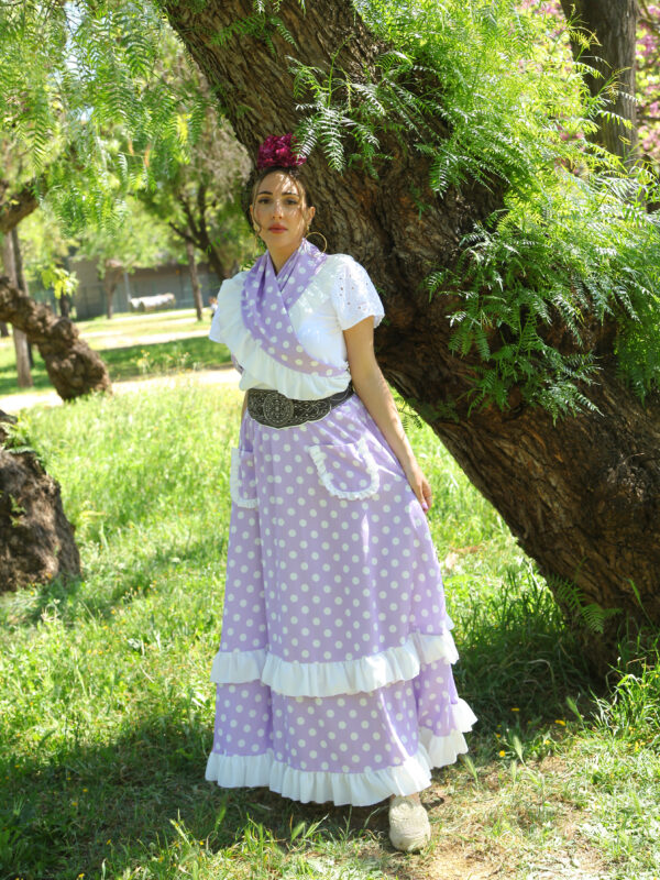 Conjunto de Falda y Piquillo estampado lunar