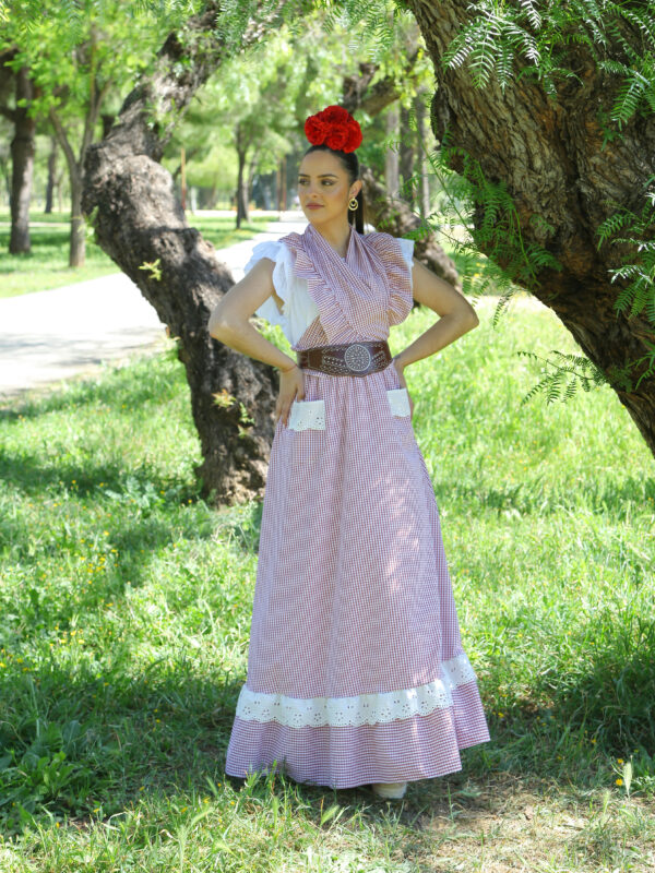 Conjunto de Falda y Piquillo vichy teja