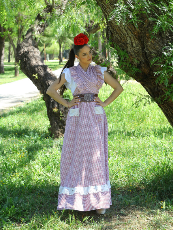 Conjunto de Falda y Piquillo vichy teja