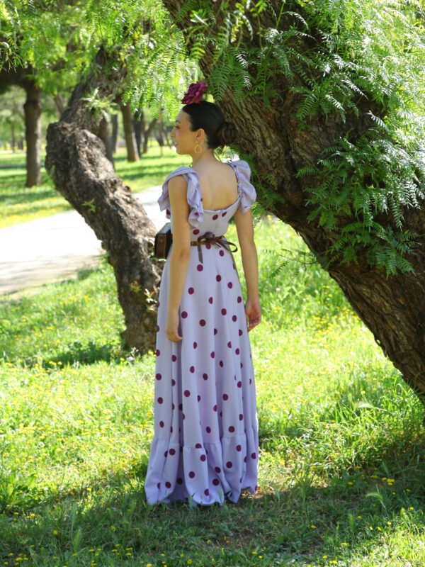 Bata Triana Malva lunares Tinto
