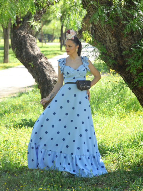 Bata Triana Celeste lunares Azules